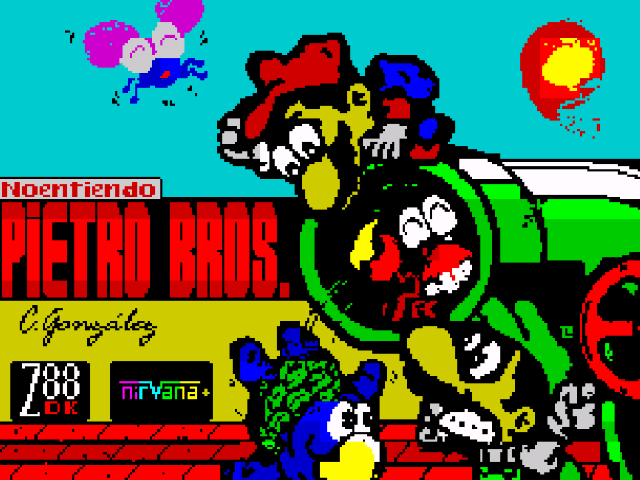 Mario Bros. title screen for ZX Spectrum